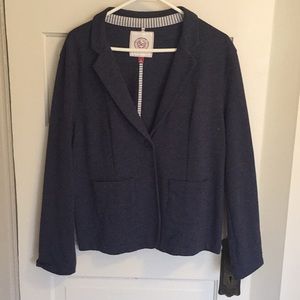 Cotton casual heather blue blazer